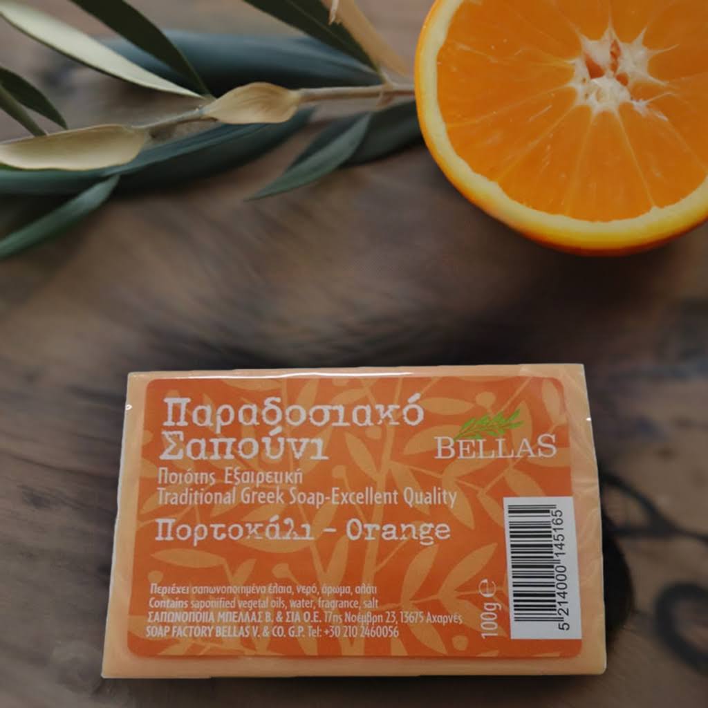 Orange olive oil soap from Crete